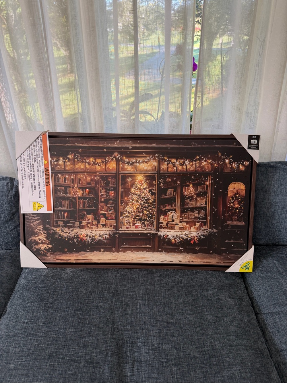 Hobby Lobby Light Up Christmas Bookstore Framed Wall Decor